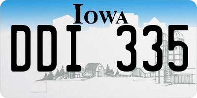 IA license plate DDI335