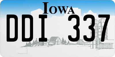 IA license plate DDI337