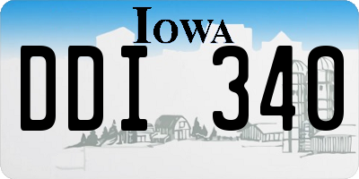 IA license plate DDI340