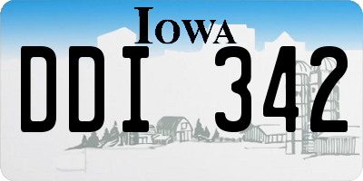 IA license plate DDI342