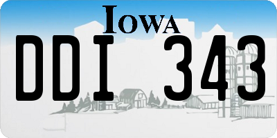 IA license plate DDI343