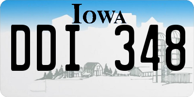 IA license plate DDI348