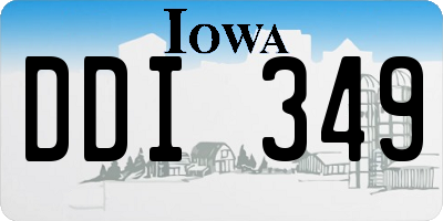 IA license plate DDI349