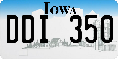 IA license plate DDI350