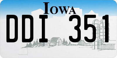 IA license plate DDI351