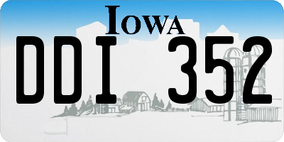 IA license plate DDI352