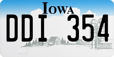 IA license plate DDI354