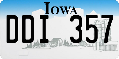 IA license plate DDI357