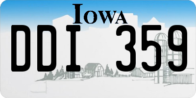 IA license plate DDI359