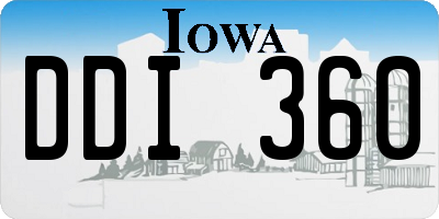IA license plate DDI360