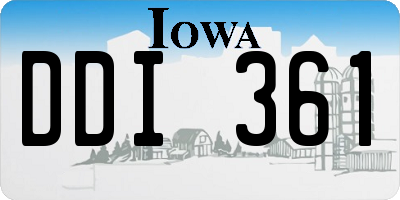 IA license plate DDI361