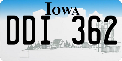 IA license plate DDI362