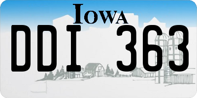 IA license plate DDI363