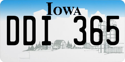 IA license plate DDI365