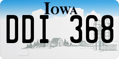 IA license plate DDI368