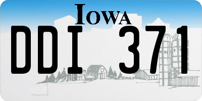 IA license plate DDI371
