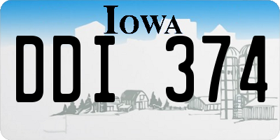 IA license plate DDI374