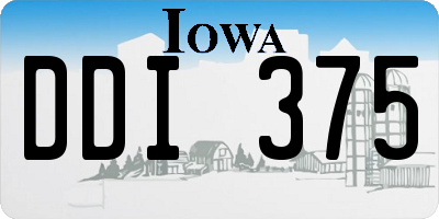 IA license plate DDI375
