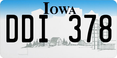 IA license plate DDI378
