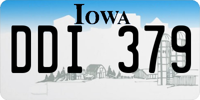IA license plate DDI379