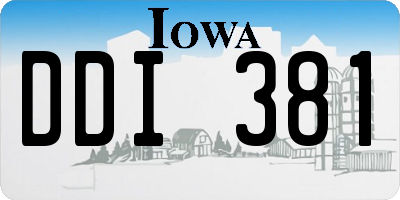 IA license plate DDI381