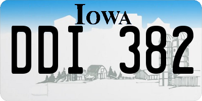 IA license plate DDI382