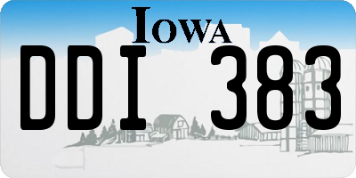 IA license plate DDI383