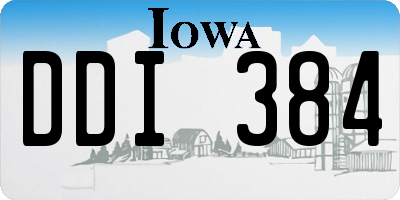 IA license plate DDI384