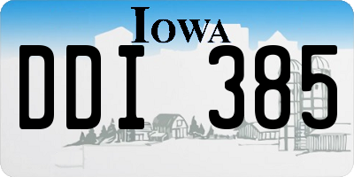 IA license plate DDI385