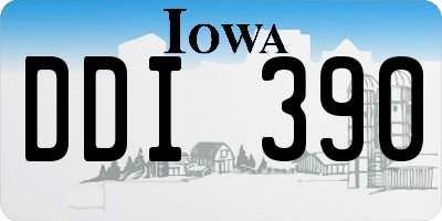 IA license plate DDI390