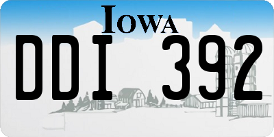 IA license plate DDI392
