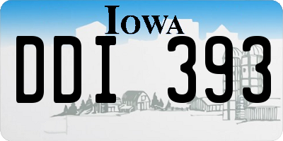 IA license plate DDI393