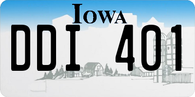 IA license plate DDI401