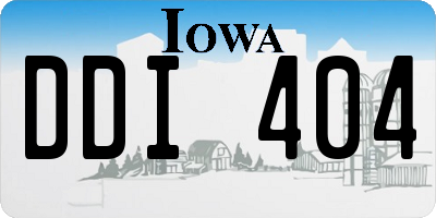 IA license plate DDI404