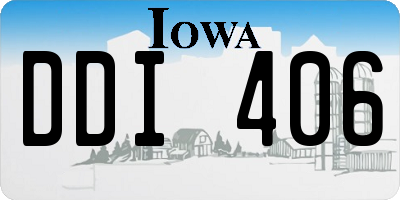 IA license plate DDI406