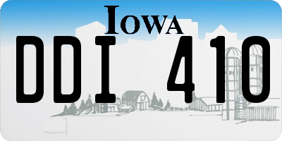 IA license plate DDI410