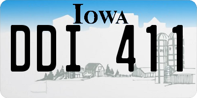 IA license plate DDI411