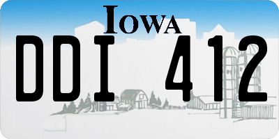 IA license plate DDI412
