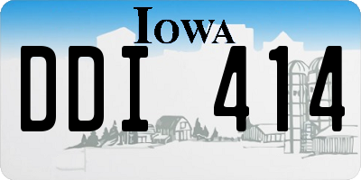 IA license plate DDI414