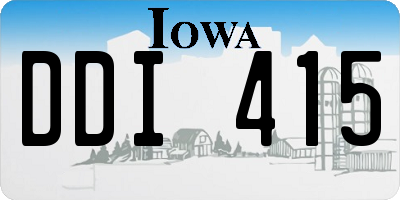 IA license plate DDI415