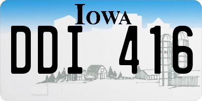 IA license plate DDI416