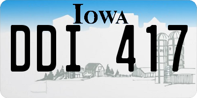 IA license plate DDI417