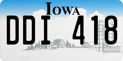 IA license plate DDI418