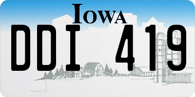 IA license plate DDI419