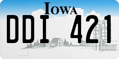 IA license plate DDI421