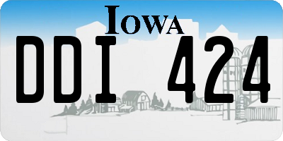 IA license plate DDI424