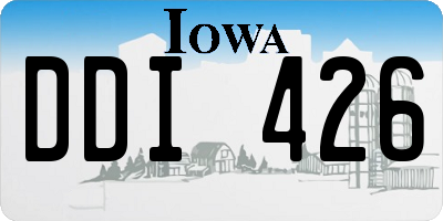 IA license plate DDI426