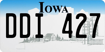 IA license plate DDI427