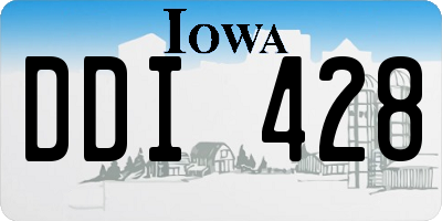 IA license plate DDI428