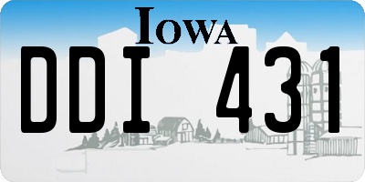 IA license plate DDI431